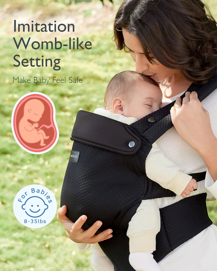 Momcozy Baby Carrier (3M+ Air Mesh - Black)