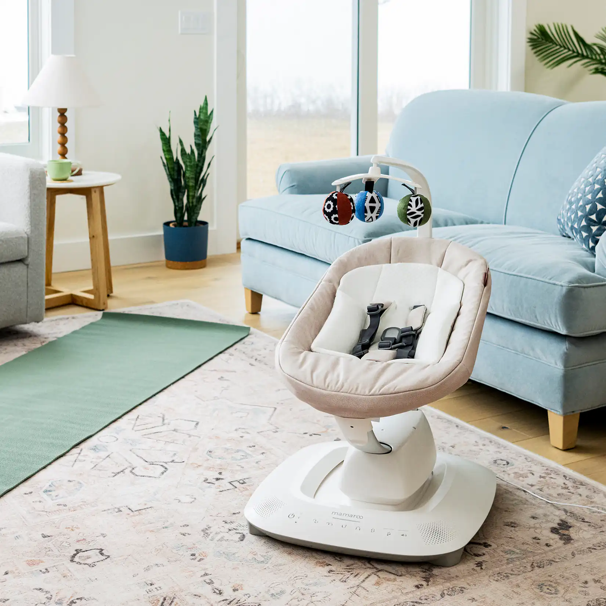 Uppababy Mamaroo Smart swing - Charlie - Sand Melange