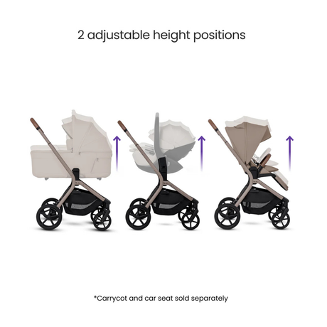 Silver Cross Breez Ultimate 360 Travel System Bundle, Champagne