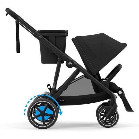 Cybex e-Gazelle S Electric Single to Double Pushchair - BLK Moon Black/black