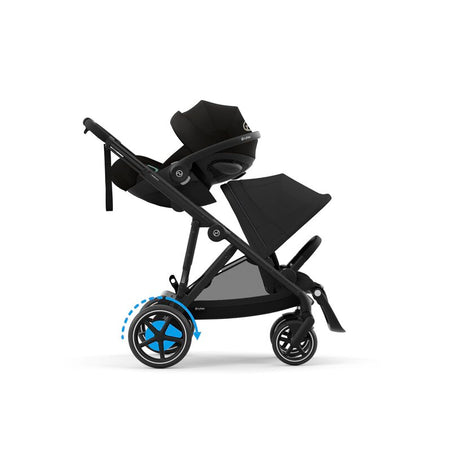 Cybex e-Gazelle S Electric Single to Double Pushchair - BLK Moon Black/black