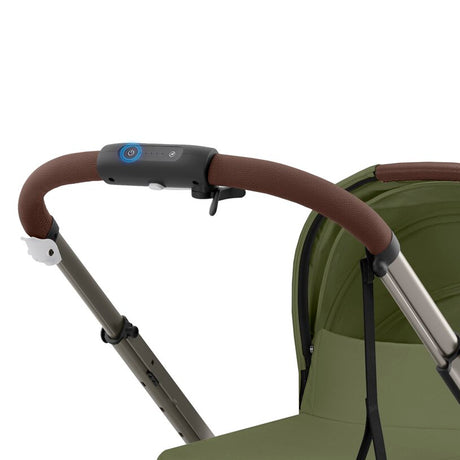 Cybex e-Gazelle S Electric Single to Double Pushchair - Taupe Moss Green/khaki