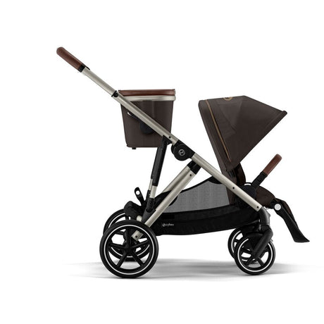 CYBEX Gazelle S Single to Double Pushchair - Taupe Chocolate Brown/brown