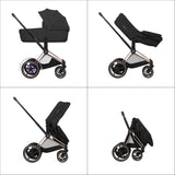 Cybex ePriam Comfort Matt Black incl. Foldable Carry Cot Cozy Beige/beige
