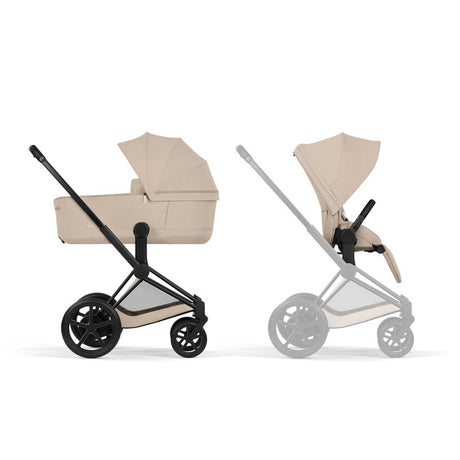 Cybex ePriam Comfort Matt Black incl. Foldable Carry Cot Cozy Beige/beige