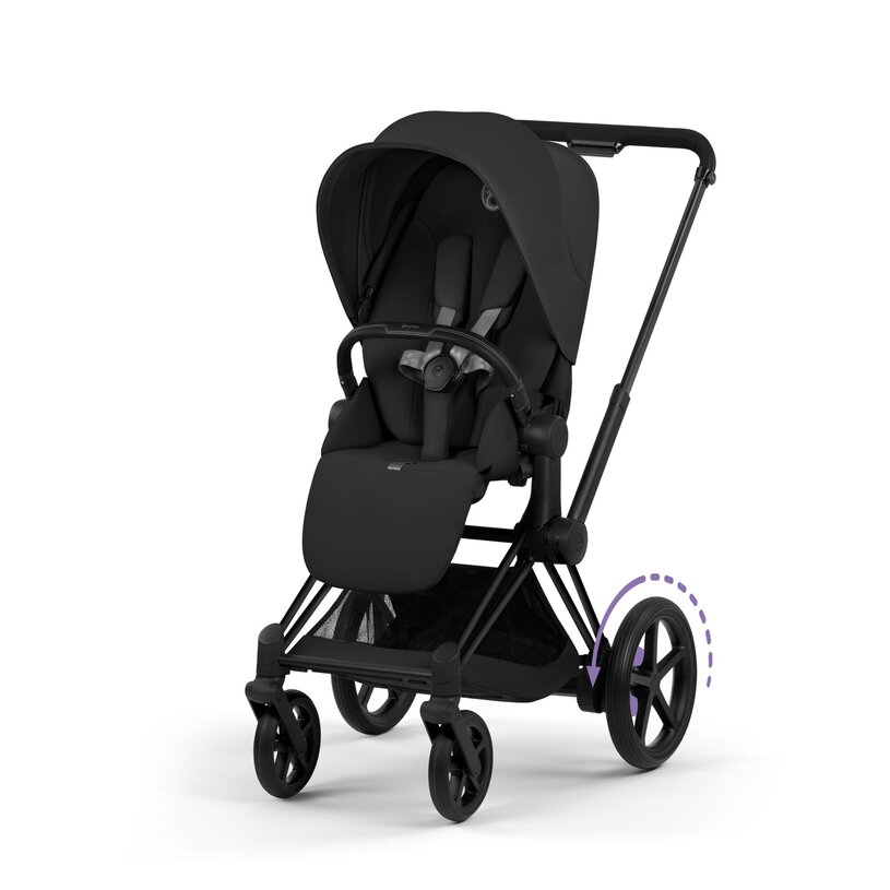 Cybex ePriam Comfort Matt Black incl. Foldable Carry Cot Sepia Black/black
