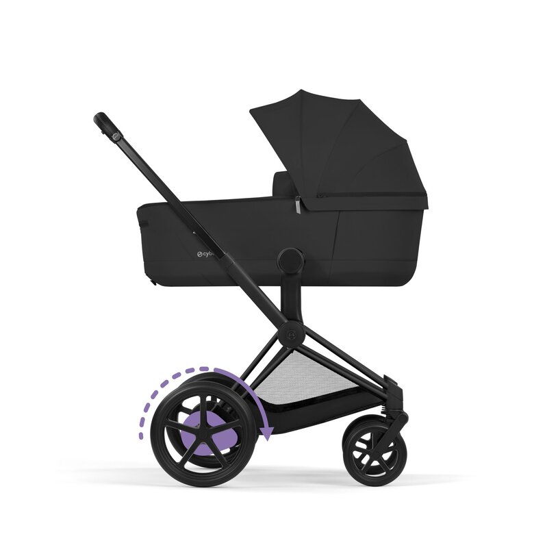 Cybex ePriam Comfort Matt Black incl. Foldable Carry Cot Sepia Black/black