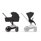 Cybex ePriam Comfort Rosegold incl. Foldable Carry Cot Sepia Black/black
