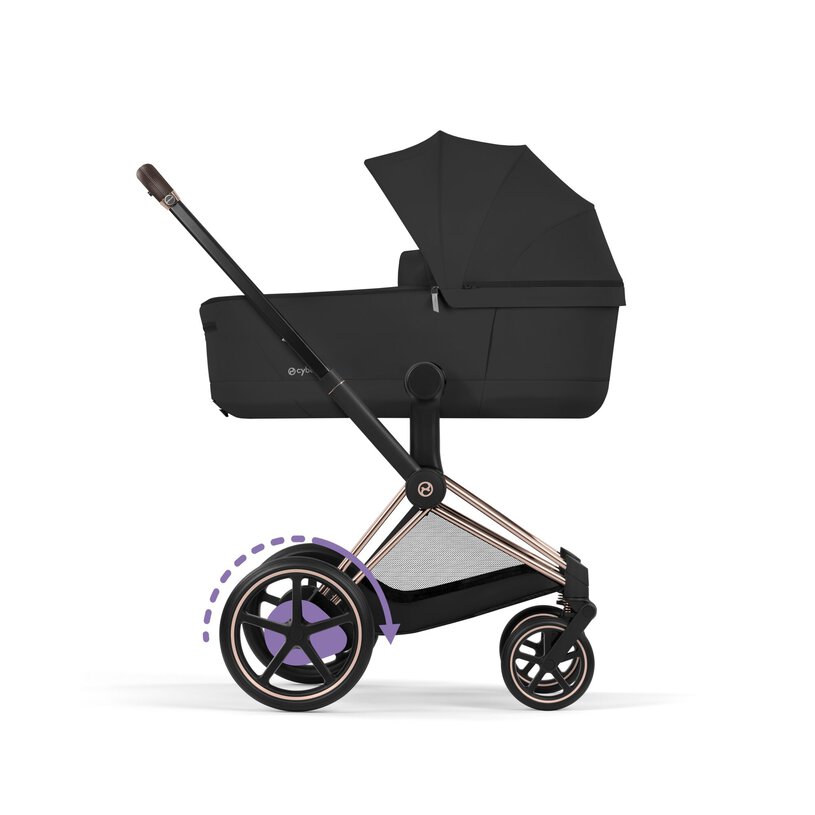 Cybex ePriam Comfort Rosegold incl. Foldable Carry Cot Sepia Black/black