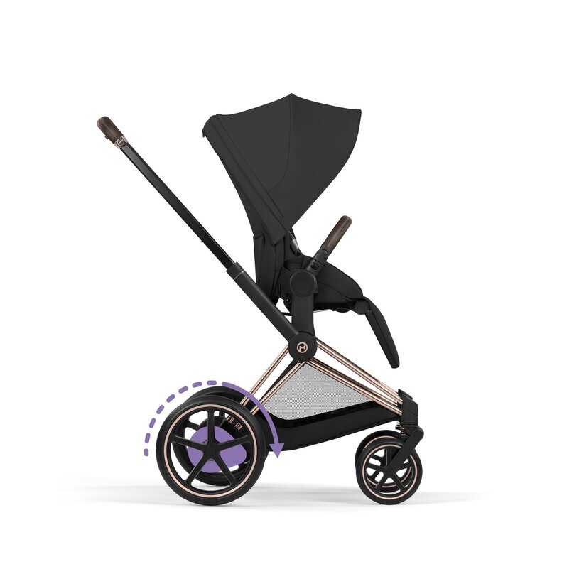 Cybex ePriam Comfort Rosegold incl. Foldable Carry Cot Sepia Black/black