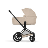 Cybex Priam Comfort Matt Black incl. Foldable Carry Cot Cozy Beige/beige