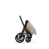Cybex Priam Comfort Matt Black incl. Foldable Carry Cot Cozy Beige/beige