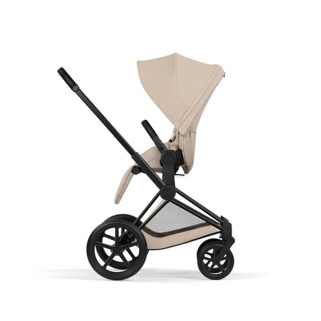 Cybex Priam Comfort Matt Black incl. Foldable Carry Cot Cozy Beige/beige