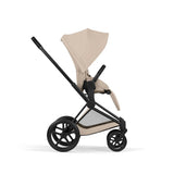 Cybex Priam Comfort Matt Black incl. Foldable Carry Cot Cozy Beige/beige