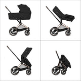 Cybex Priam Comfort Rosegold incl. Foldable Carry Cot Sepia Black/black