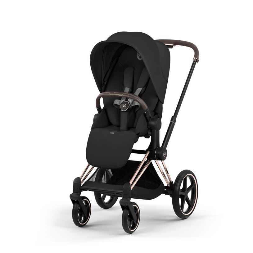 Cybex Priam Comfort Rosegold incl. Foldable Carry Cot Sepia Black/black
