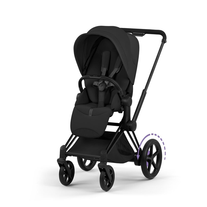 Cybex ePriam Style Frame incl. Seat Hardpart Matt Black/black