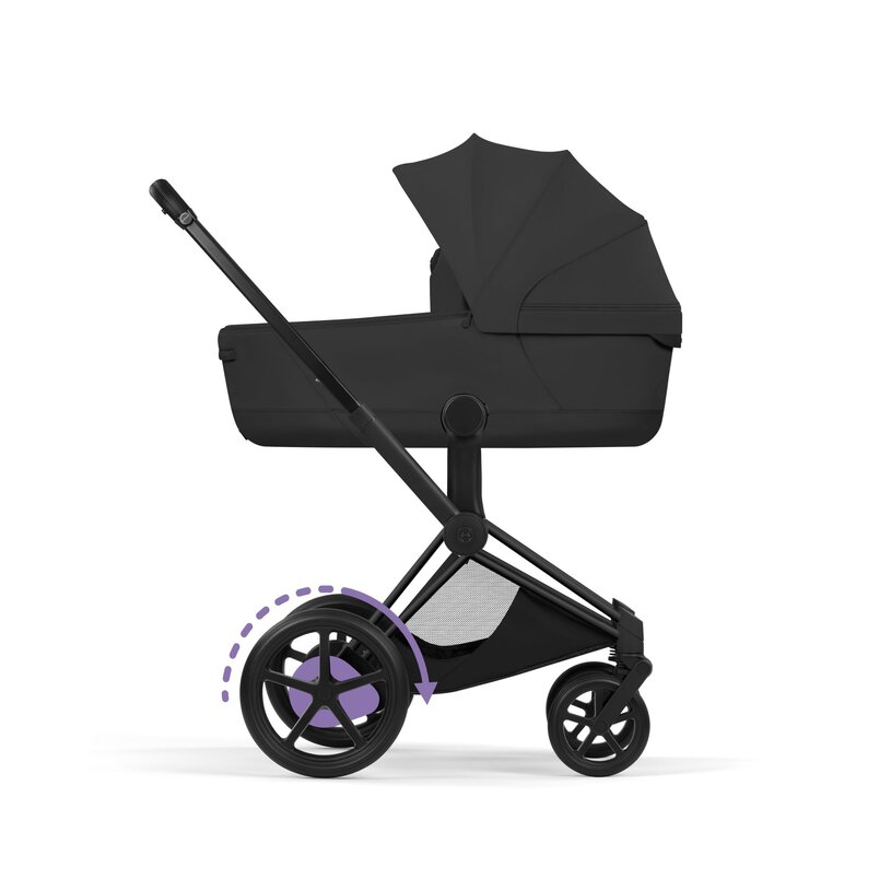 Cybex ePriam Style Frame incl. Seat Hardpart Matt Black/black