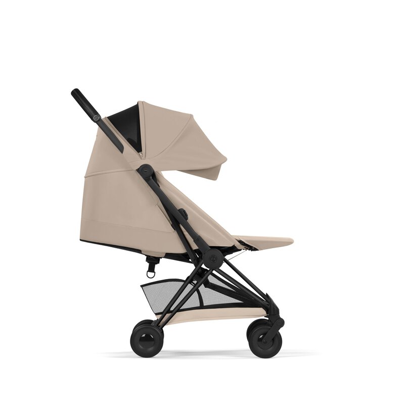 Cybex Coya Comfort Matt Black incl. Foldable Carry Cot Cozy Beige/beige