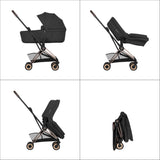 Cybex Coya Comfort Matt Black incl. Foldable Carry Cot Cozy Beige/beige