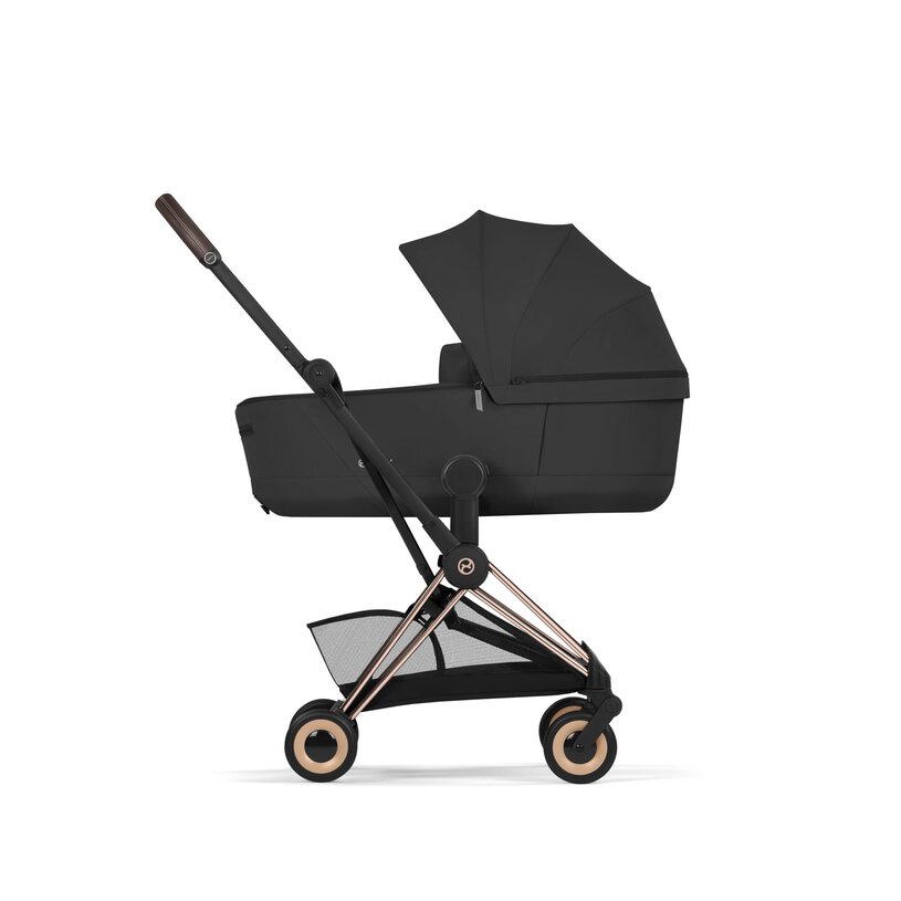 Cybex Coya Comfort Rosegold incl. Foldable Carry Cot Sepia Black/ black