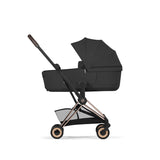 Cybex Coya Comfort Rosegold incl. Foldable Carry Cot Sepia Black/ black