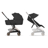Cybex Coya Comfort Rosegold incl. Foldable Carry Cot Sepia Black/ black