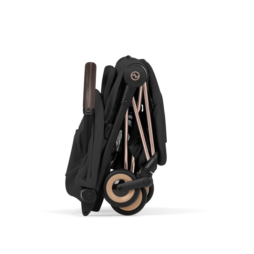 Cybex Coya Comfort Rosegold incl. Foldable Carry Cot Sepia Black/ black