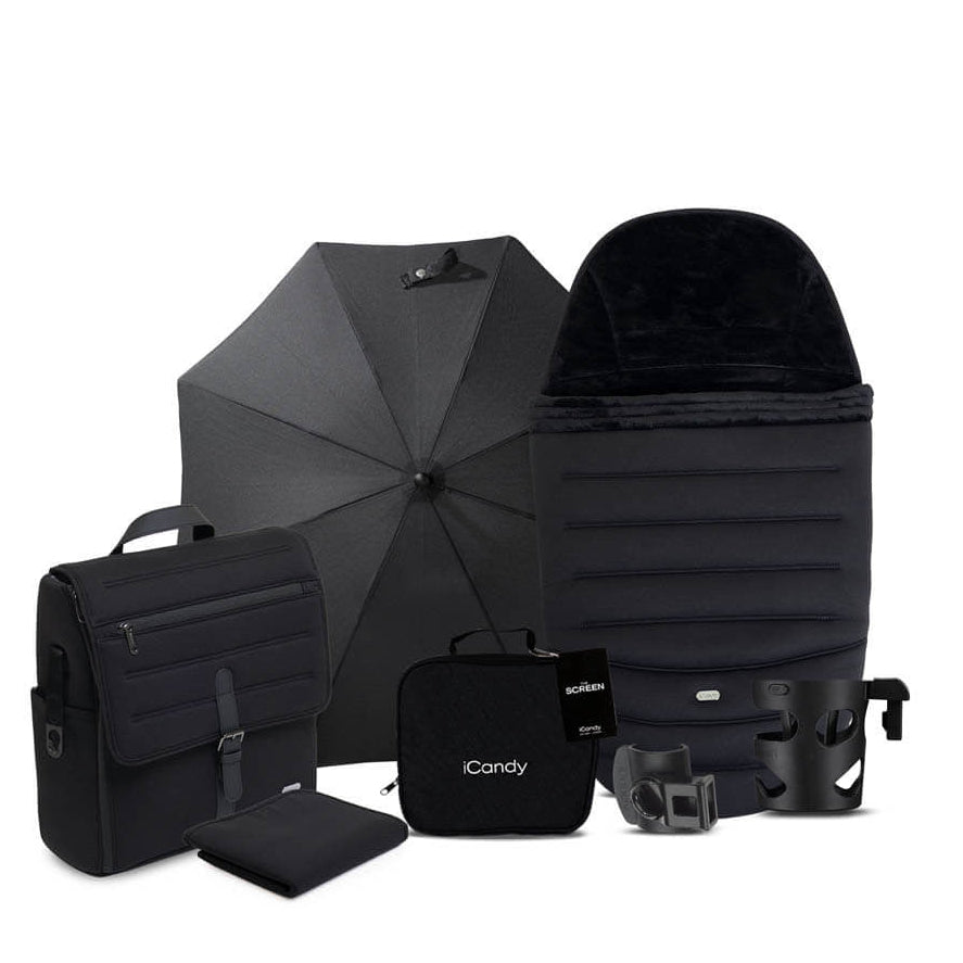 iCandy Peach 8 Complete Pushchair & Carrycot Bundle - Black
