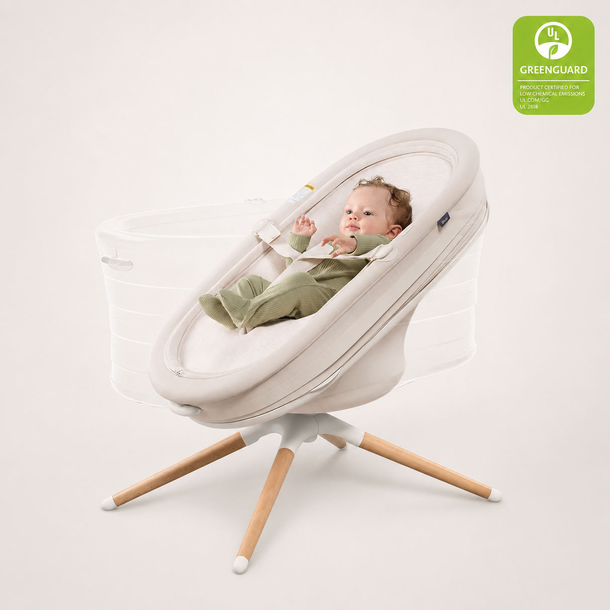 Elvie Rise Smart Bouncer & Bassinet | All-in-One Baby Soothing System