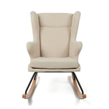 Nested Roma nursing chair and footstool - Natural boucle