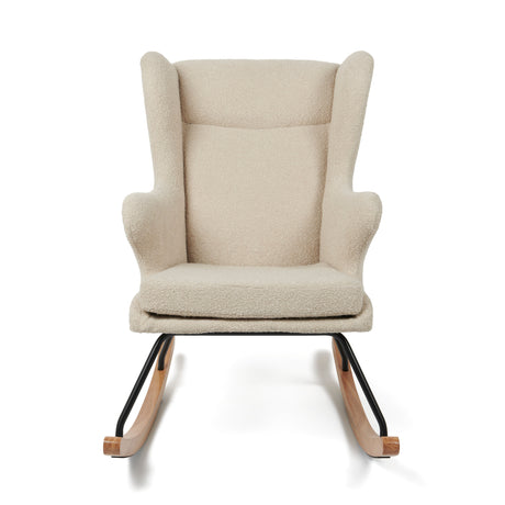 Nested Roma nursing chair and footstool - Natural boucle