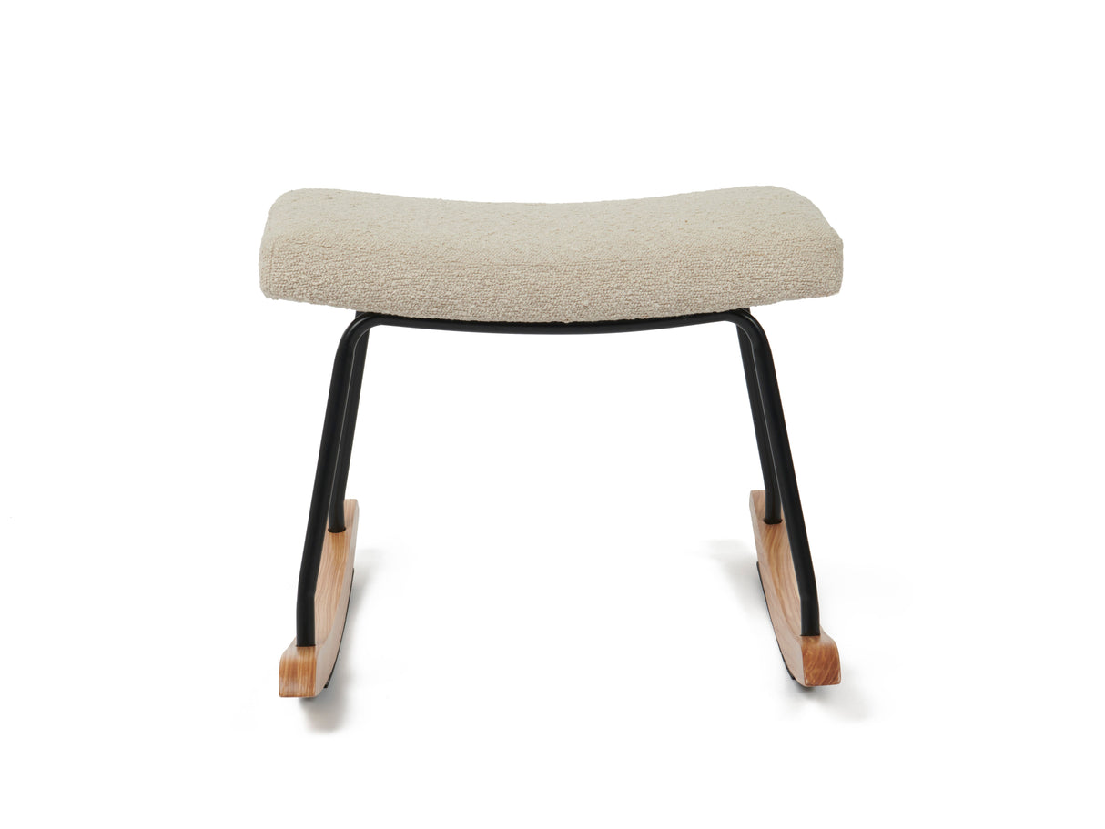 Nested Roma nursing chair and footstool - Natural boucle