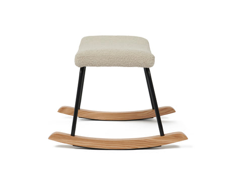 Nested Roma nursing chair and footstool - Natural boucle