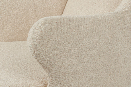 Nested Roma nursing chair and footstool - Natural boucle