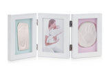 Photo Frame 3 segments - Baby’s Photo, hand and foot Clay Print.