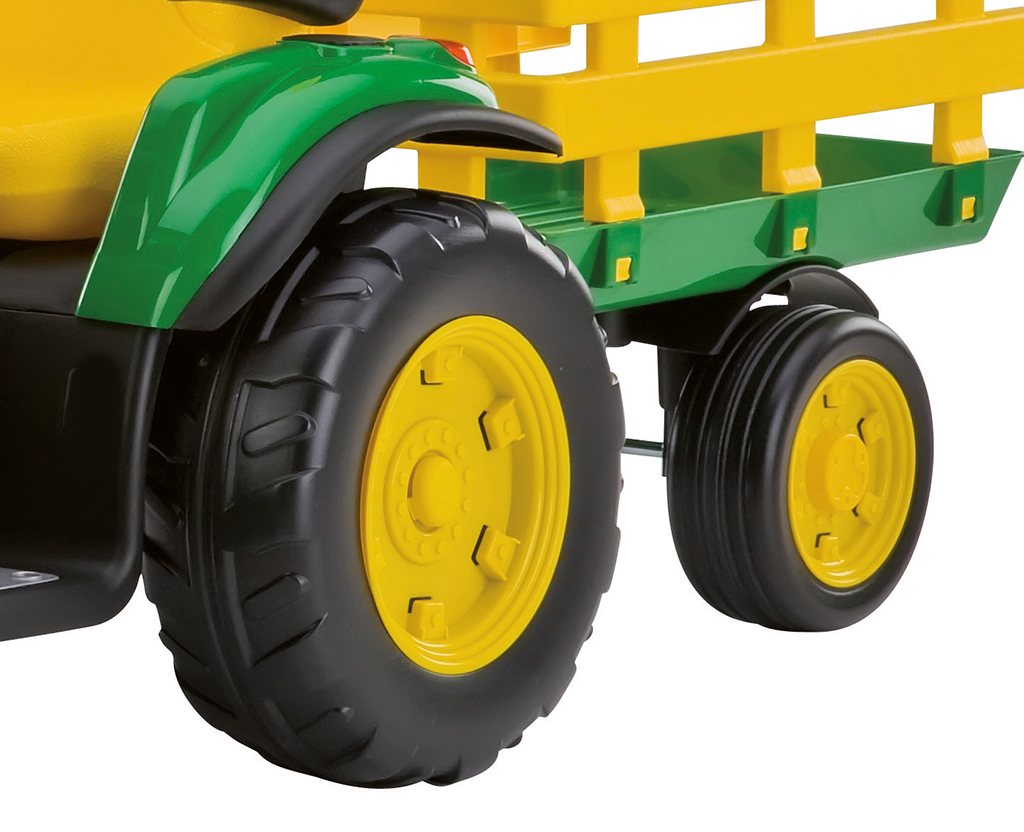 Peg Perego John Deere Ground Force 12V Tractor + Stake-side Trailer, 3+ years