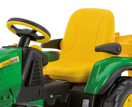 Peg Perego John Deere Ground Force 12V Tractor + Stake-side Trailer, 3+ years
