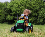 Peg Perego John Deere Ground Force 12V Tractor + Stake-side Trailer, 3+ years