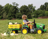 Peg Perego John Deere Ground Force 12V Tractor + Stake-side Trailer, 3+ years