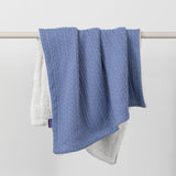Clevamama Luxe Sherpa Baby Blanket - Blue