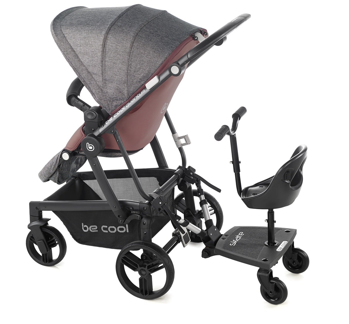 Seat Unit for Skate Buggy Platform - Converts Standing Board into Seated Ride-On