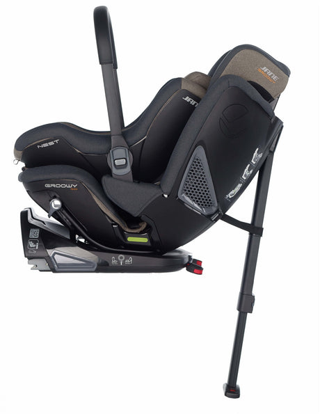 Jane Groowy + Nest i-Size Car Seat Combination 40-150cm, 0-12 Years, Matt Black