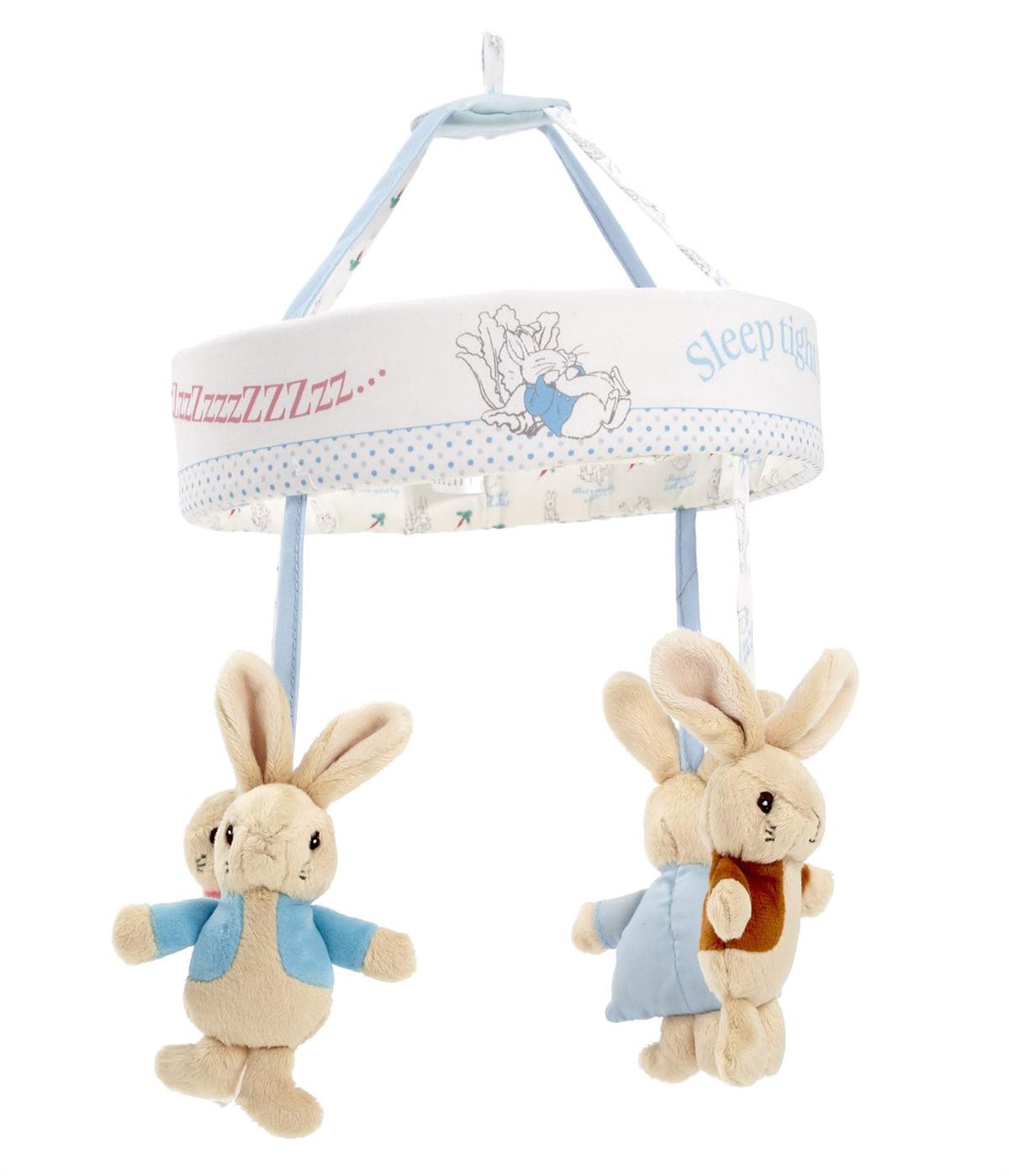 Rainbow Designs Peter & Flopsy Rabbit Musical Cot Mobile