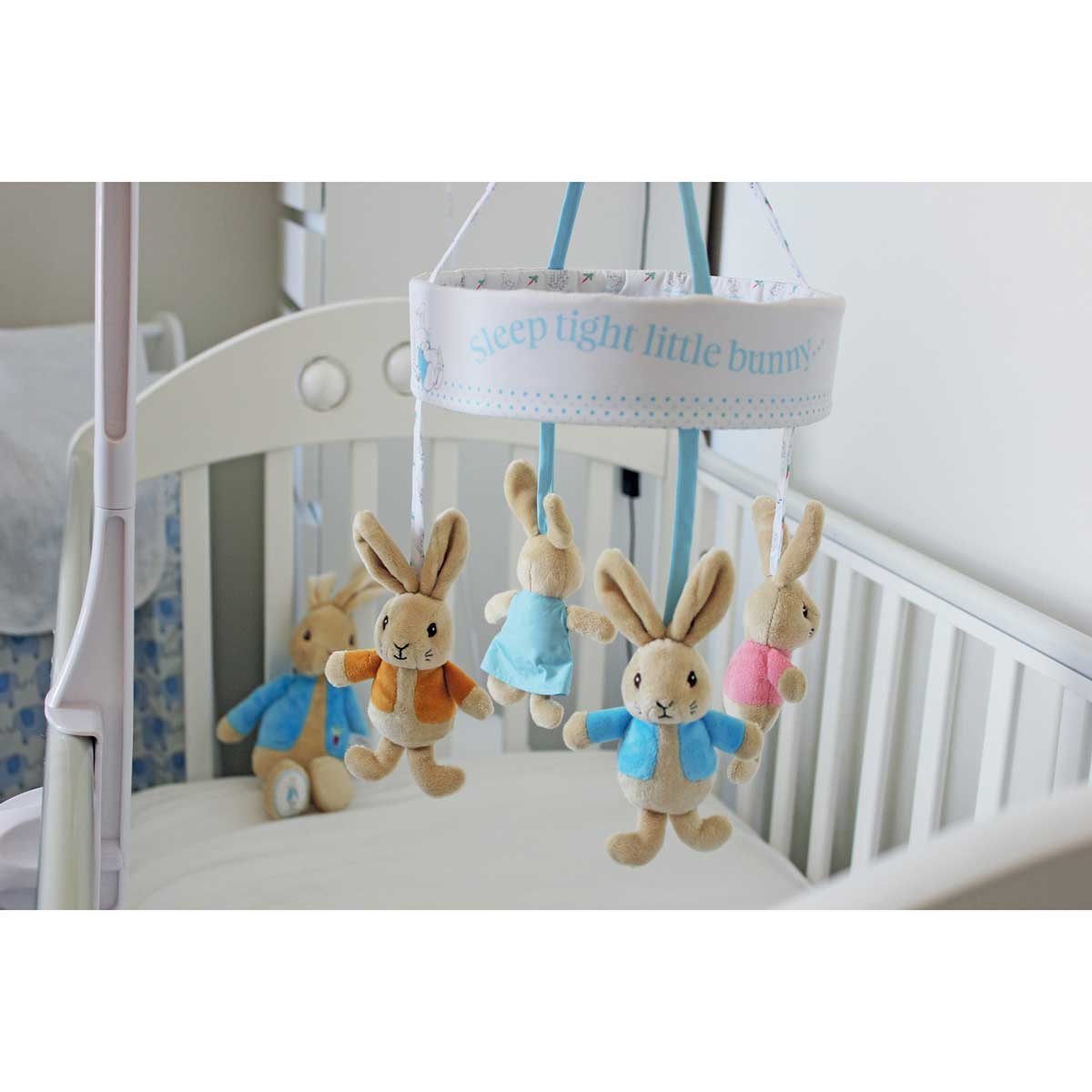 Rainbow Designs Peter & Flopsy Rabbit Musical Cot Mobile