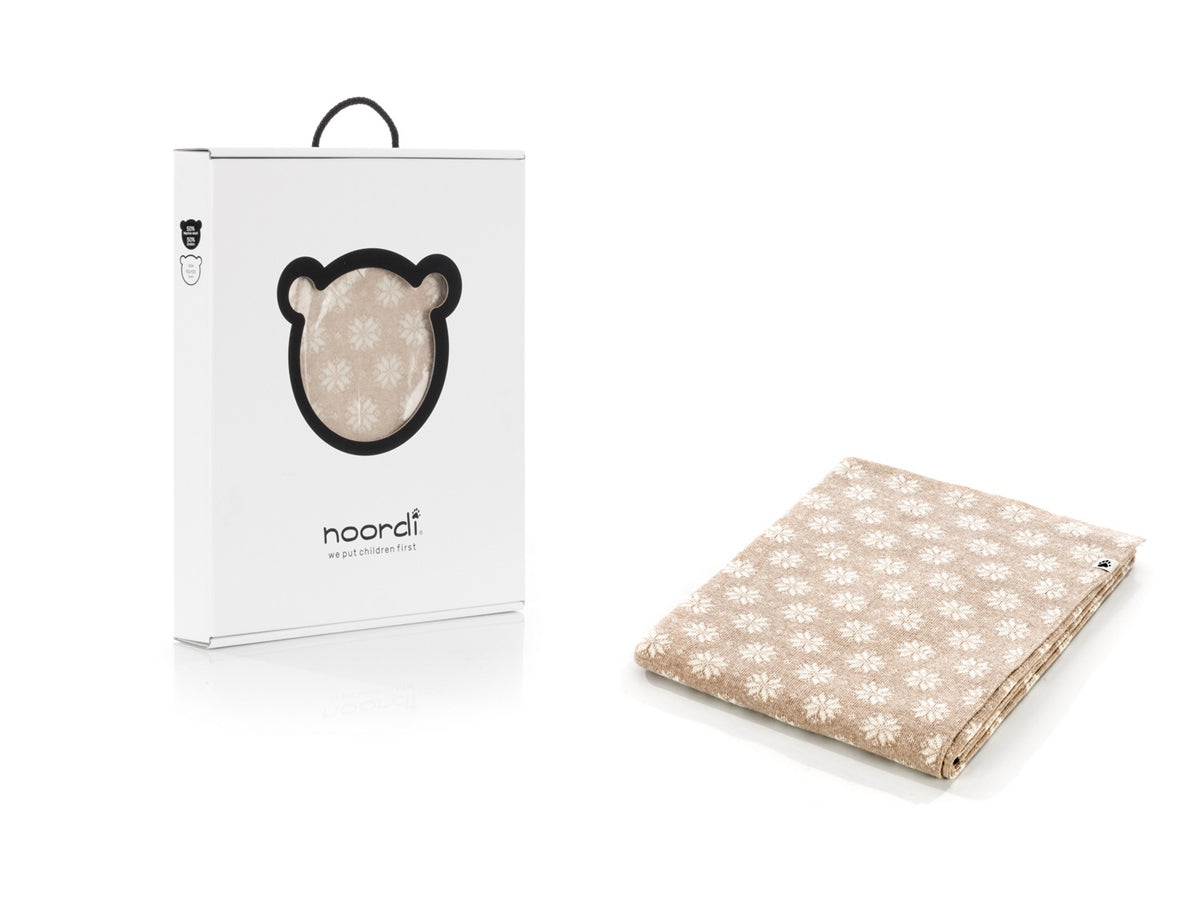 Noordi SUN Cotton Blanket 87 x 110 cm – Luxuriously Soft and Breathable Baby Blanket, Cream