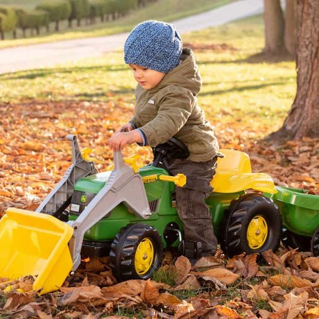 Rolly Toys rollyKid John Deere Front Loader Tractor and Trailer