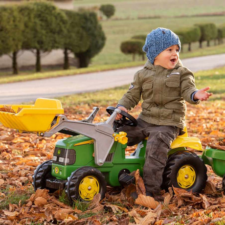 Rolly Toys rollyKid John Deere Front Loader Tractor and Trailer