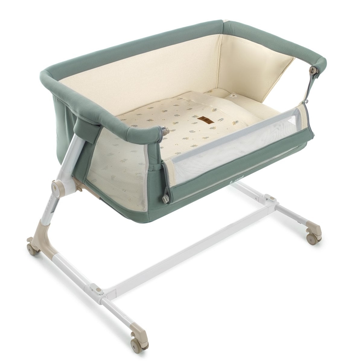 Jane Baby Side Crib + 4 Piece Bedding Set & Safety Mattress, Star