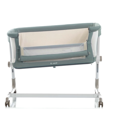 Jane Baby Side Crib + 4 Piece Bedding Set & Safety Mattress, Nature Edition